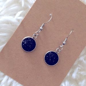 Faux druzy quartz earrings NEW!!!